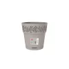 STEFANPLAST Gaia Blumentopf mit Untersetzer Ø20x19cm Hellgrau