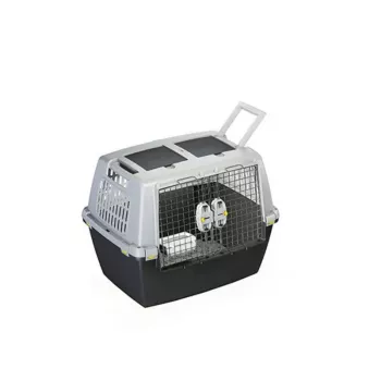 STEFANPLAST Gulliver Touring 80 Transportbox für große Hunde, Dunkelgrau/Hellgrau, Flugzeugzugelassen
