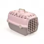 STEFANPLAST Transportbox Horizon 1 mit Kunststofftür 48x32x30cm Rosa/Grau