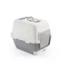 STEFANPLAST Cathy Clever & Smart Katzenklo mit Haube, Weiß/Grau, 58x45x48 cm