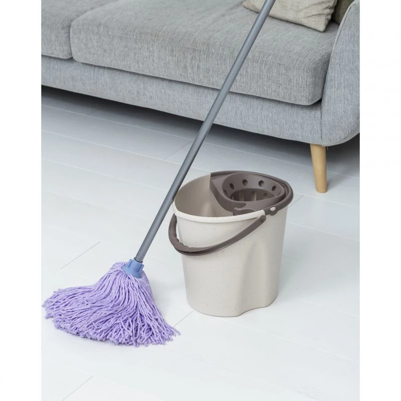 TATAY Ecohome 12L rechteckiger Tretmülleimer mit Soft-Close-Deckel, grau