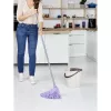 TATAY Ecohome 12L rechteckiger Tretmülleimer mit Soft-Close-Deckel, grau