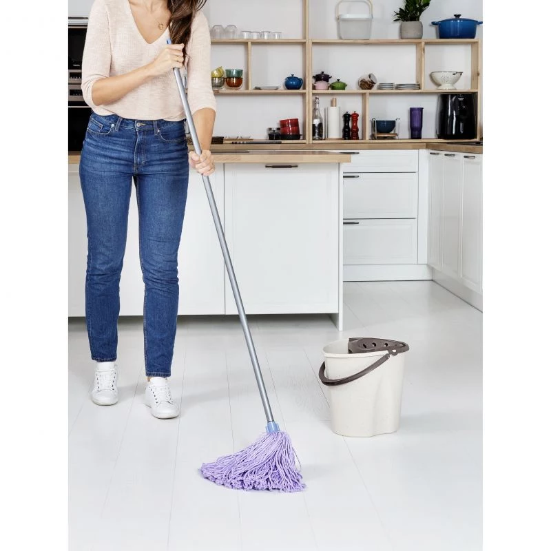 TATAY Ecohome 12L rechteckiger Tretmülleimer mit Soft-Close-Deckel, grau