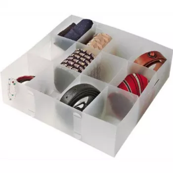 ORDINETT Organizer L 30,5x30,5x10cm Top Class Transparent Aufbewahrungsbox