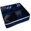 ORDINETT Box mit Fächern L 30,5x30,5x10 cm Blau