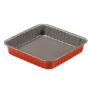 GUARDINI Rossana quadratische Backform 24x24x4,5 cm Antihaft-Kohlenstoffstahl