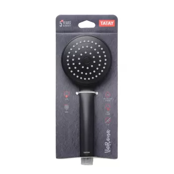 TATAY Verona Duschhandbrause Ø10cm, 1 Strahlart, Mattschwarz