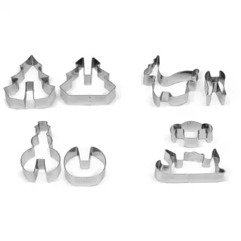 GUARDINI 3D Lebkuchen-Backform-Set mit 4 Formen in einer Box 21 x 12,5 x 2 cm