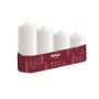 BOLSIUS Kerzenzylinder 4 Stk. Ø120, 100, 80, 60x48mm Weiß