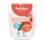 BOLSIUS True Scents Duftkerze im Glas, Pfirsich, Ø80x73 mm, 180 g, 25 h Brenndauer