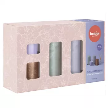 BOLSIUS Funky Freshness Lavender Geschenkset - 5-teilige Bath & Body Kollektion