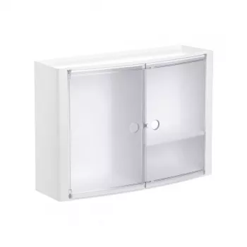 TATAY Horizontal Badezimmerschrank Weiß/Glasiert
