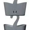 TATAY Hängendes Multifunktionales Badezimmerregal 25x9x28 cm Grau