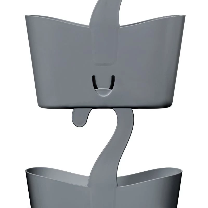 TATAY Hängendes Multifunktionales Badezimmerregal 25x9x28 cm Grau