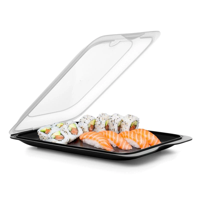 TATAY Aufbewahrungsbehälter für Obst und Sushi-Cocktail 17x25,2x3,2 cm Schwarz