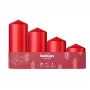 BOLSIUS Kerze Zylinder 4 Stk. Ø120, 100, 80, 60x48mm Rot