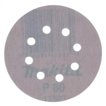 Makita D-65838 Schleifscheibe 125mm P80 Körnung 10er-Pack Klettverschluss 8-Loch