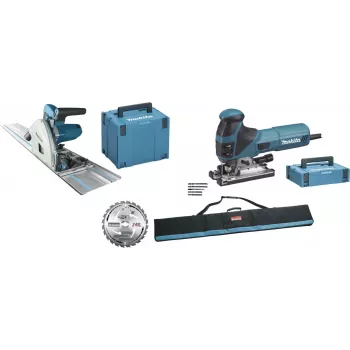 Makita Sägeset MEU029J (SP6000J + 4351FCTJ) - Tauchsäge und Pendelhubstichsäge, Blau/Schwarz
