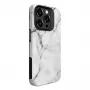 Evelatus Armor Hülle für Apple iPhone 15 Pro – TPU+PC Hybrid, Marmor Weiß Custom Print