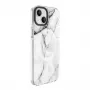Evelatus Apple iPhone 15 PC+TPU Hülle mit MagSafe Marmor Weiß