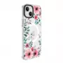 Evelatus iPhone 15 Plus Transparente MagSafe Hülle mit Blumenmuster