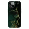 Evelatus Apple iPhone 15 PC Marmor Dunkelgrün Hülle