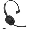 Jabra Evolve3 65 Mono Link 390a Kabelloses Bluetooth-Headset mit USB-A-Adapter - Microsoft Teams-zertifiziert, Geräuschunterdrückendes Mikrofon, 35 Std. Sprechzeit