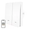 MOES ZS-B-EU2 ZigBee 2-Kanal-Lichtschalter, ohne Neutralleiter, Weiß