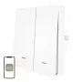 MOES ZS-B-EU2 ZigBee 2-Kanal-Lichtschalter, ohne Neutralleiter, Weiß