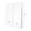 MOES ZS-B-EU2 ZigBee 2-Kanal-Lichtschalter, ohne Neutralleiter, Weiß