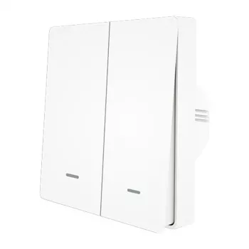 MOES ZS-B-EU2 ZigBee 2-Kanal-Lichtschalter, ohne Neutralleiter, Weiß