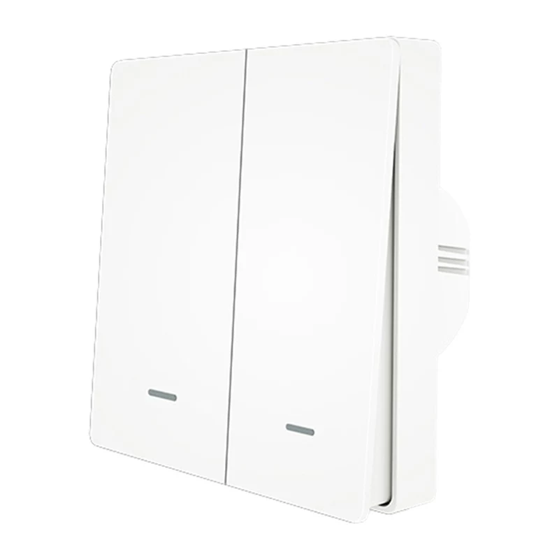 MOES ZS-B-EU2 ZigBee 2-Kanal-Lichtschalter, ohne Neutralleiter, Weiß