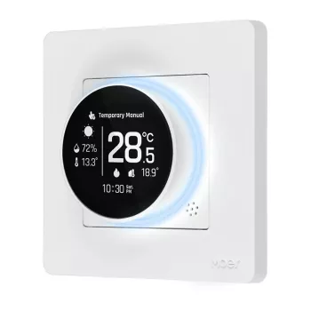 MOES ZHT-SR-GB-WH-MS ZigBee Smart Thermostat für Elektroheizung, Weiß
