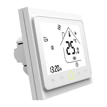MOES BHT-002 Wi-Fi LCD Smart-Wasserheizungsthermostat, Touchscreen, App- & Sprachsteuerung, Weiß