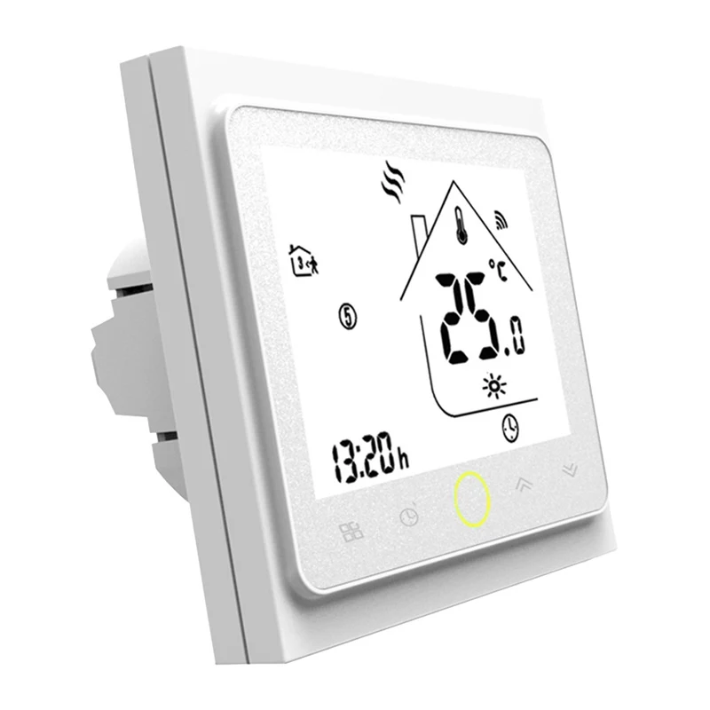 MOES BHT-002 Wi-Fi LCD Smart-Wasserheizungsthermostat, Touchscreen, App- & Sprachsteuerung, Weiß