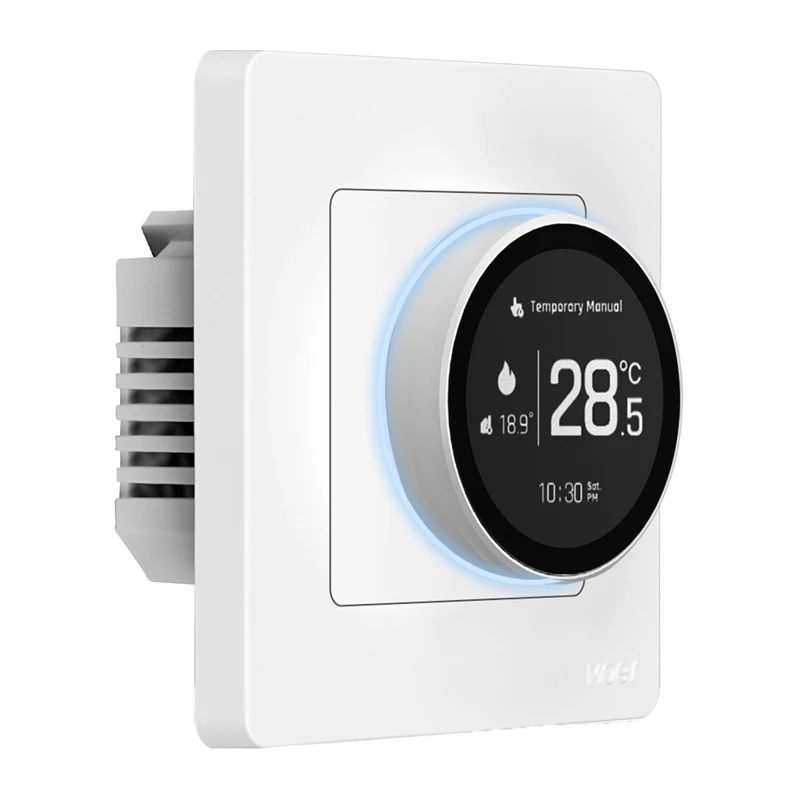 MOES ZHT-SR-GA ZigBee Thermostat für wasserbasierte Heizung, Weiß