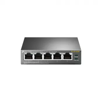 TP-Link TL-SF1005P 5-Port 10/100 Mbps Desktop PoE+ Switch mit 4 PoE+ Ports, 67W Budget, Extend-Modus