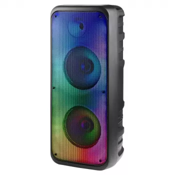 Defender BOOMER 35 tragbarer Bluetooth-Lautsprecher 30W mit MP3/FM/SD/USB/AUX/TWS/LCD/RGB/MIC Karaoke - Schwarz