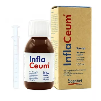 SCANVET InflaCeum Flüssiges Gelenkunterstützungs-Nahrungsergänzungsmittel für Hunde und Katzen, 100 ml