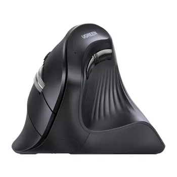 UGREEN MU008 Kabellose vertikale optische Maus, 2.4G + Bluetooth 5.0, Schwarz