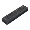 ORICO CT2U3-13AB-EU-BK-BP 13-Port USB 3.0 Hub mit 60W Netzteil, Schwarz