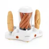 Hyundai HY-HDM120 Hot-Dog-Maker, 350 W, Weiß/Silber, 6 Würstchen, 2 Brötchenspieße