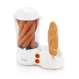 Hyundai HY-HDM110 Hot-Dog-Maker, 350 W, 6 Würstchen, 12 Brötchen, Weiß/Silber