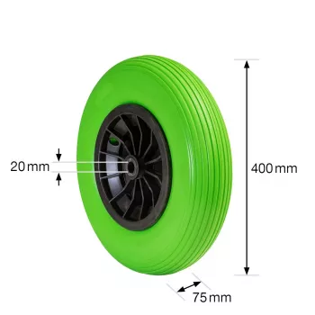 Wagner Design Yourself Schubkarrenrad Vollgummi RO 8402 Grün 260 mm 120 kg 4840201