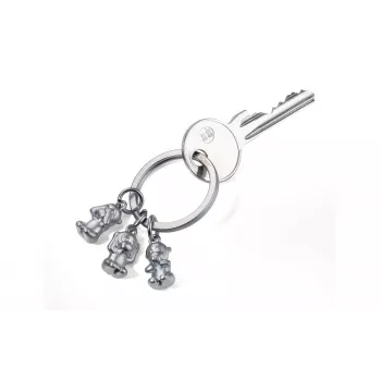 Troika KR17-18/MA Silberner Schlüsselanhänger aus Aluminiumguss mit Figur