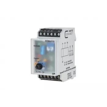 METZ CONNECT 11027613 Multifunktions-Zeitrelais, 24V AC/DC, 2W, 1 CO, 0,05s-100h, DIN-Schiene