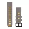 Garmin QuickFit 26 mm Silikon-Armband für Uhr Schiefergrau/Gelb 010-14508-02
