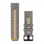 Garmin QuickFit 26 mm Silikon-Armband für Uhr Schiefergrau/Gelb 010-14508-02