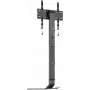 MANHATTAN Ultra Slim TV-Standfuß für 32 inch-70 inch Bildschirme bis 40 kg, Neigung -10° bis 3°, höhenverstellbar, passt hinter TV-Lowboard, Schwarz/Weiß (462044)