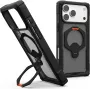 UAG Urban Armor Gear Plasma XTE 360 MagSafe Kickstand Hülle für Apple iPhone 18 Pro Max/17 Pro Max – Schwarz/Orange/Grau Transparent 114572114097